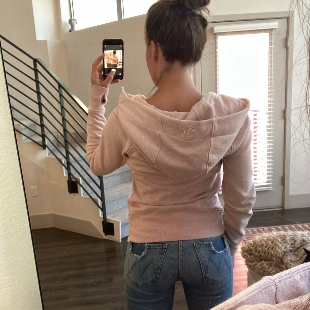 Lululemon millennial pink heathered scuba hoodie size 6 - Picture 2 of 4